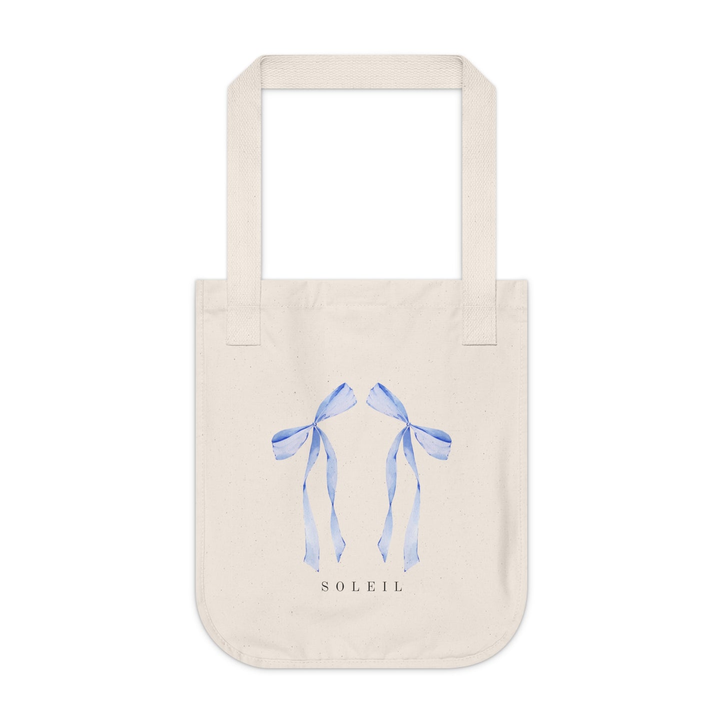 Eco Conscious Blue Bow Tote Bag