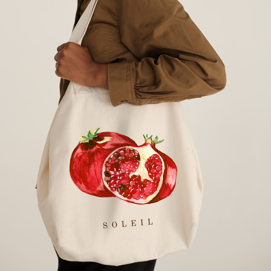 Eco Friendly Pomegranate Tote Bag